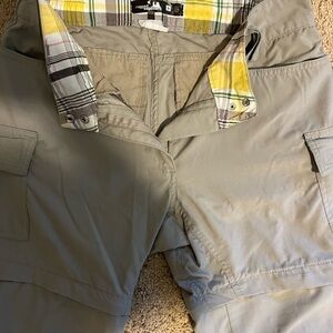 Rugged exposure, zip away, convertible pants